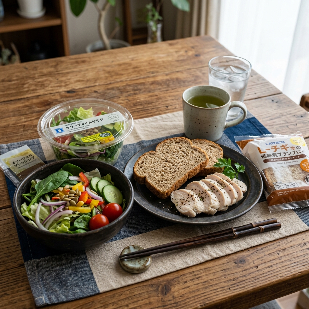 コンビニの健康朝食セット
