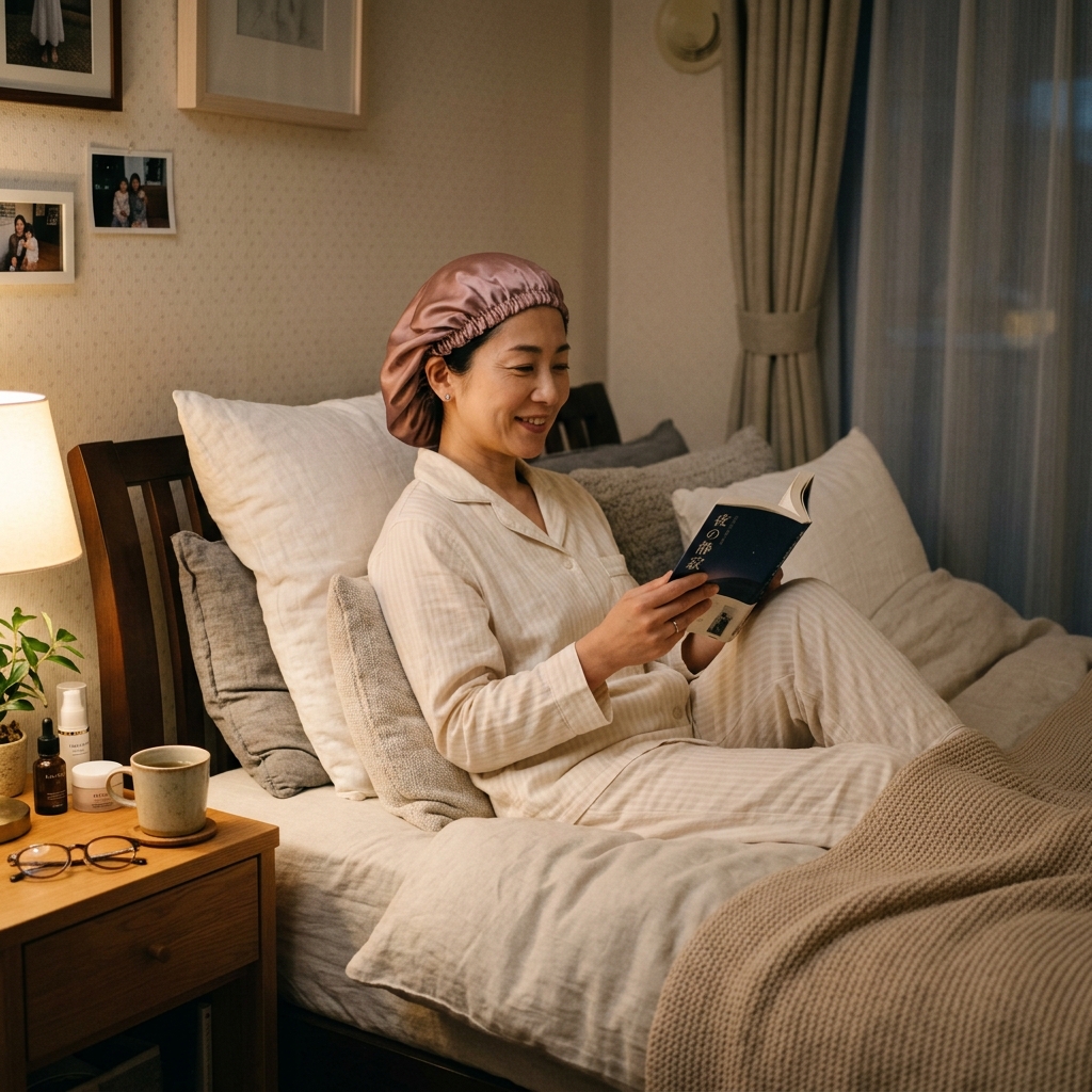 睡眠美容で目覚める女性