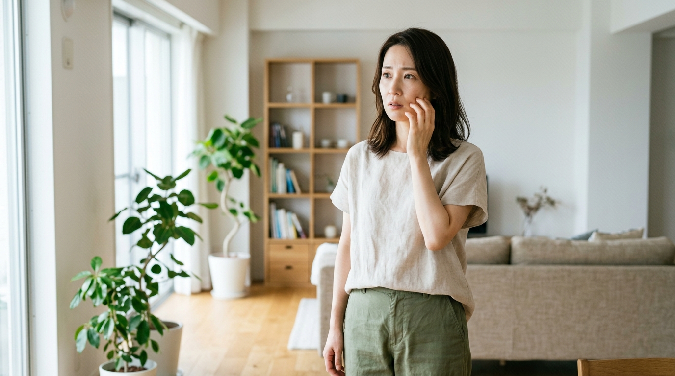夏太りに悩む女性