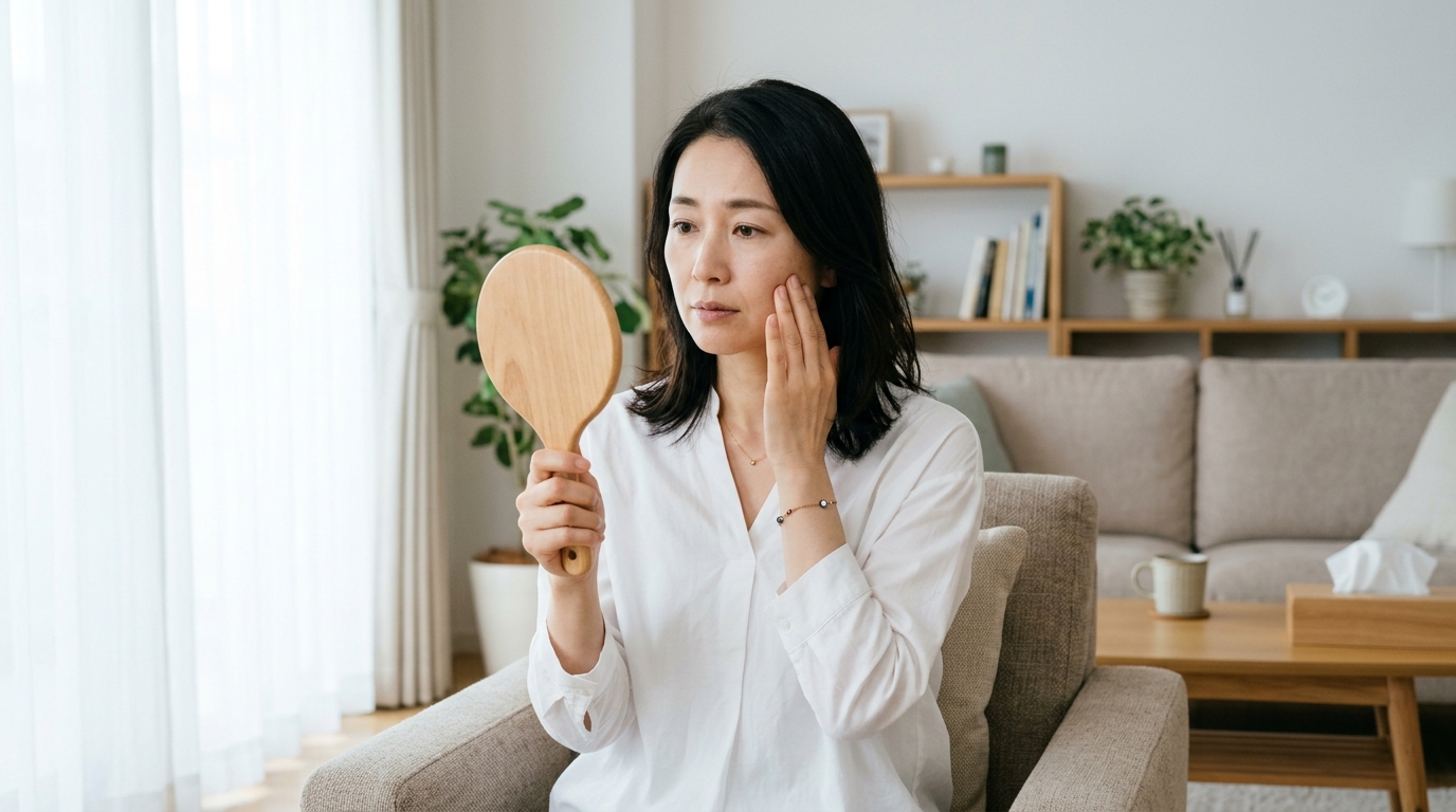 ゆらぎ肌に悩む40代女性